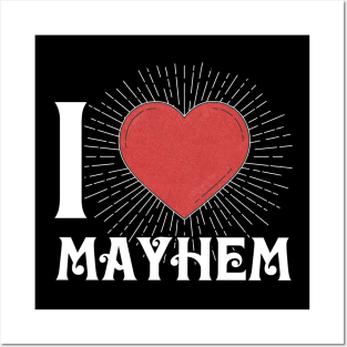 Great Mayhem Gift Design Proud Name Birthday 70s 80s 90s Posters and Art